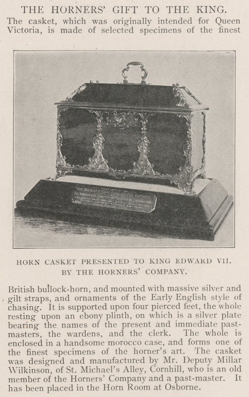 Hoornkistje gepresenteerd aan Koning Edward VII door de Horners Company door English Photographer
