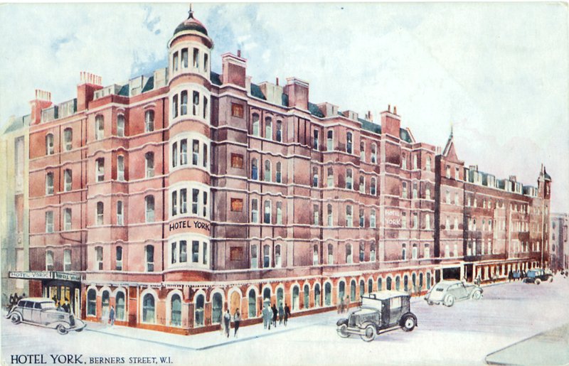 Hotel York, Berners Street, W1 door English Photographer