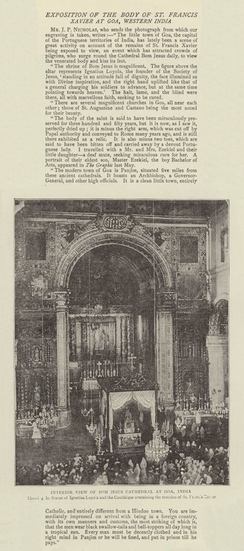 Interieur van de Bom Jesus-kathedraal in Goa, India door English Photographer