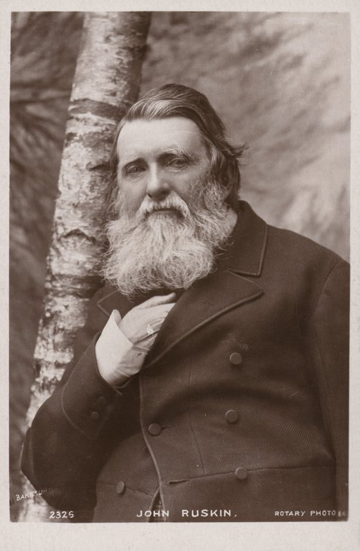 John Ruskin (1819-1900), Engelse schrijver, kunstcriticus, kunstenaar en sociaal denker door English Photographer