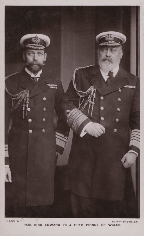 Koning Edward VII, Koning George V door English Photographer