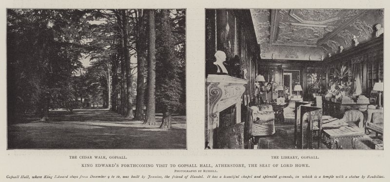 Het Aankomende Bezoek van Koning Edward aan Gopsall Hall, Atherstone, de Residentie van Lord Howe door English Photographer