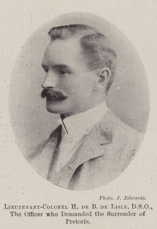 Luitenant-kolonel H de B de Lisle, DSO, de officier die de overgave van Pretoria eiste door English Photographer