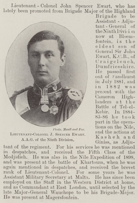 Luitenant-kolonel J Spencer Ewart, AAG van de Negende Divisie door English Photographer