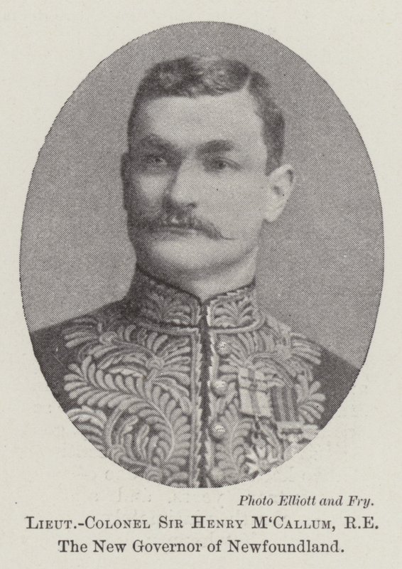 Luitenant-Kolonel Sir Henry MCallum, RE, de Nieuwe Gouverneur van Newfoundland door English Photographer