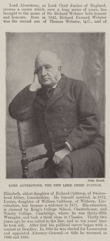 Lord Alverstone, de nieuwe Lord Chief Justice door English Photographer