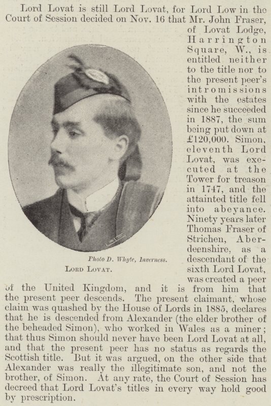 Lord Lovat door English Photographer