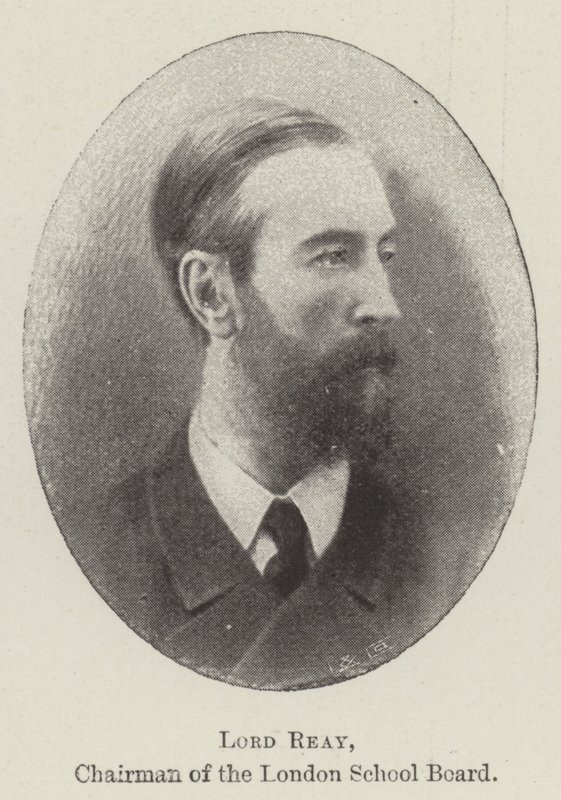 Lord Reay, voorzitter van de Londense schoolraad door English Photographer
