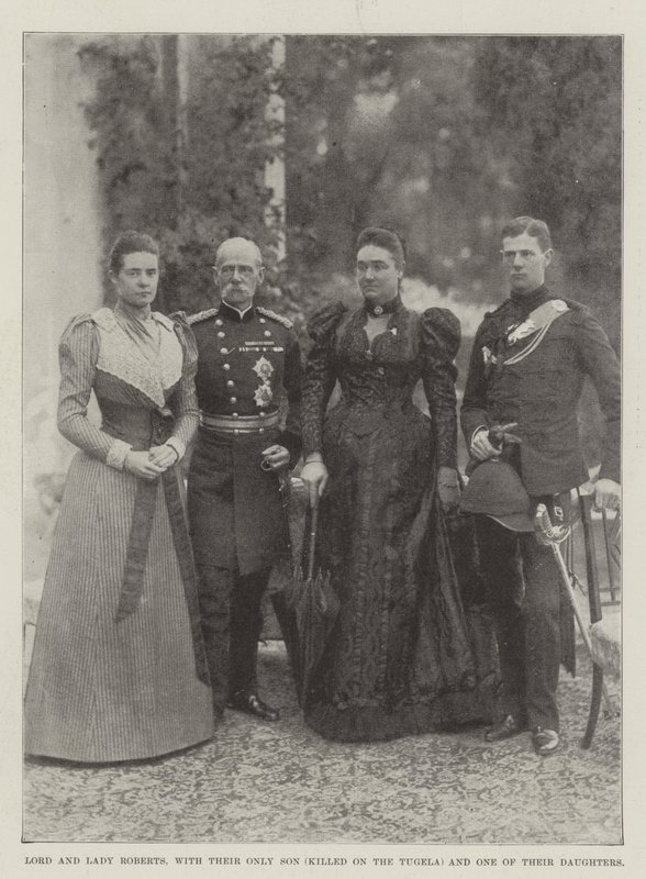 Lord en Lady Roberts, met hun Enige Zoon (gedood aan de Tugela) en een van hun Dochters door English Photographer