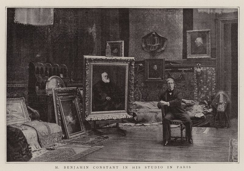M Benjamin Constant in zijn studio in Parijs door English Photographer