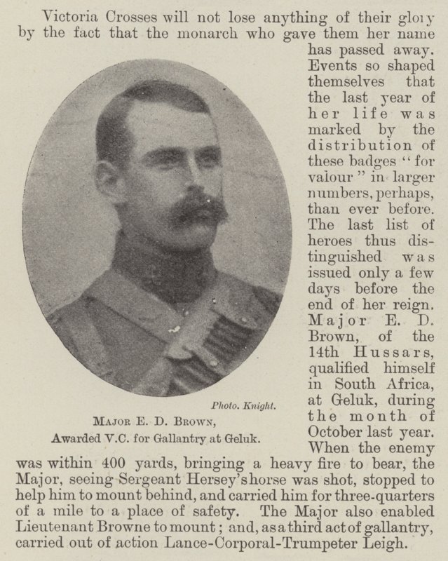 Majoor E D Brown, onderscheiden met VC voor moed bij Geluk door English Photographer