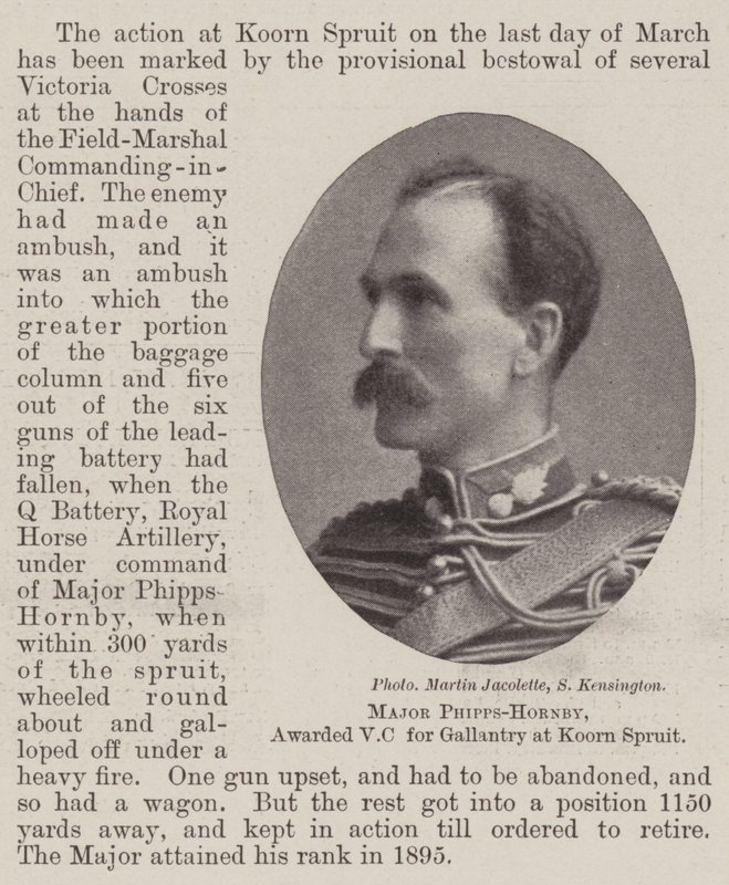 Majoor Phipps-Hornby, onderscheiden met het VC voor moed bij Koorn Spruit door English Photographer