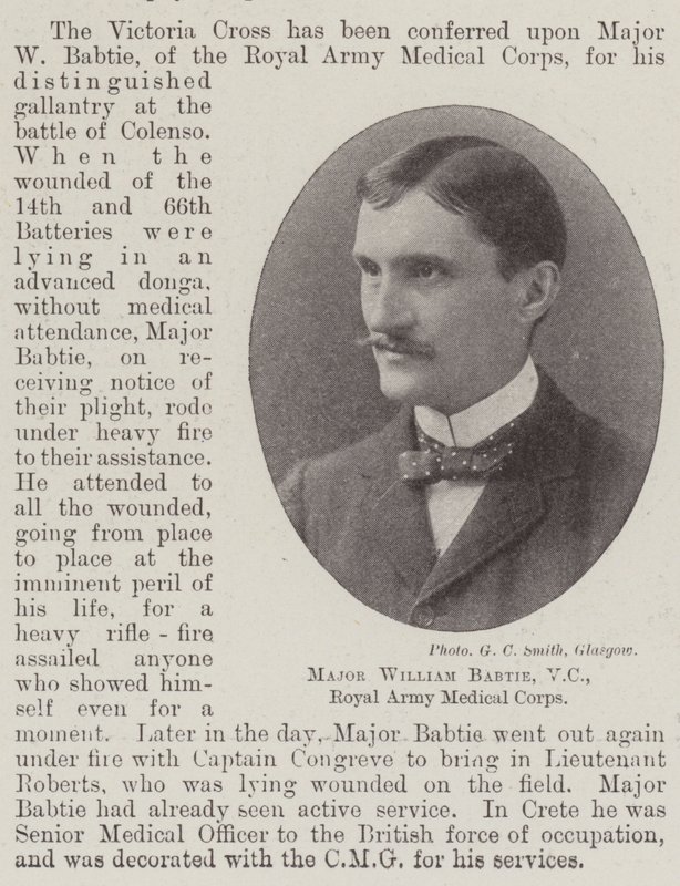 Majoor William Babtie, VC, Koninklijk Medisch Korps door English Photographer