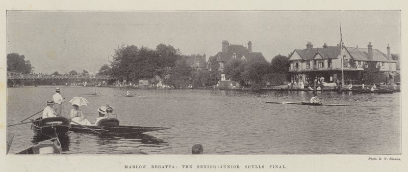 Marlow Regatta, de Senior-Junior Skiffinale door English Photographer