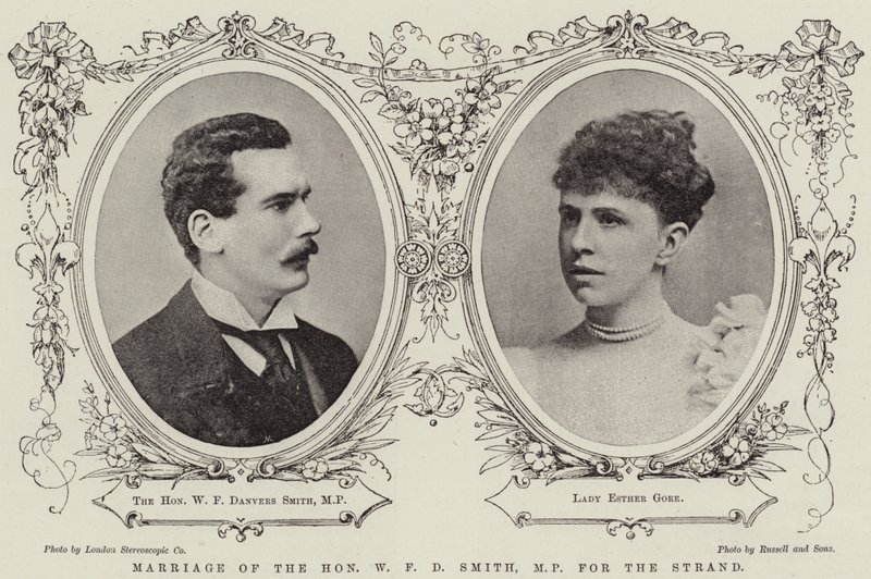 Huwelijk van de eerbiedwaardige W F D Smith, MP voor de Strand door English Photographer