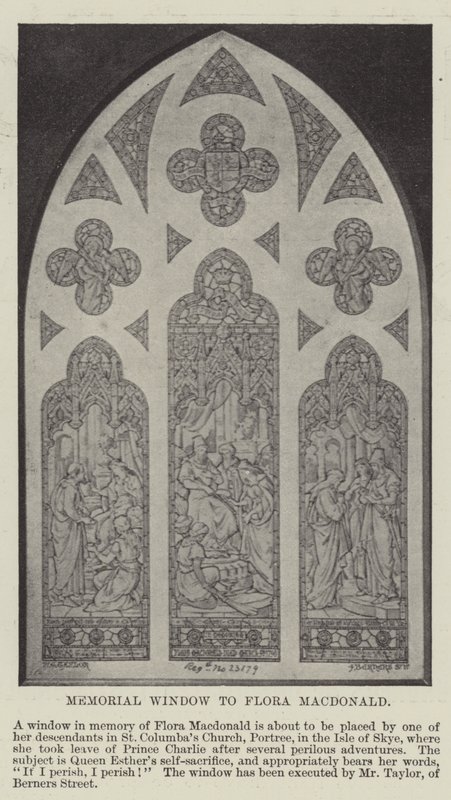 Herdenkingsraam voor Flora Macdonald door English Photographer