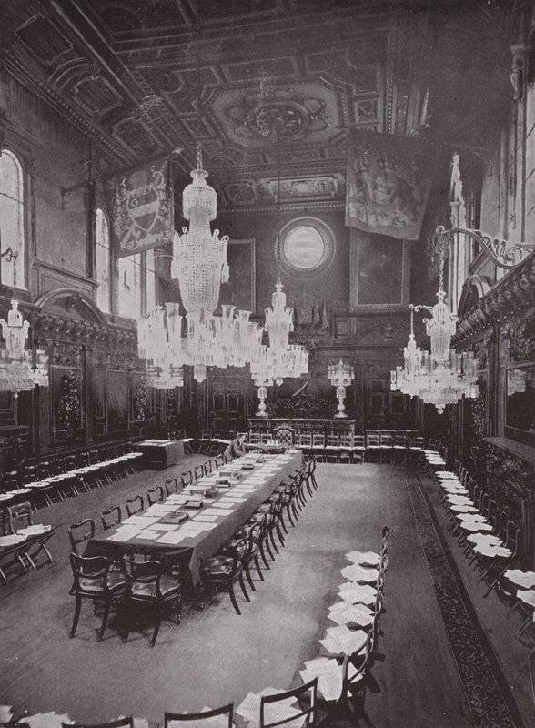 Mercers Hall, voorbereid voor een Livery Meeting door English Photographer