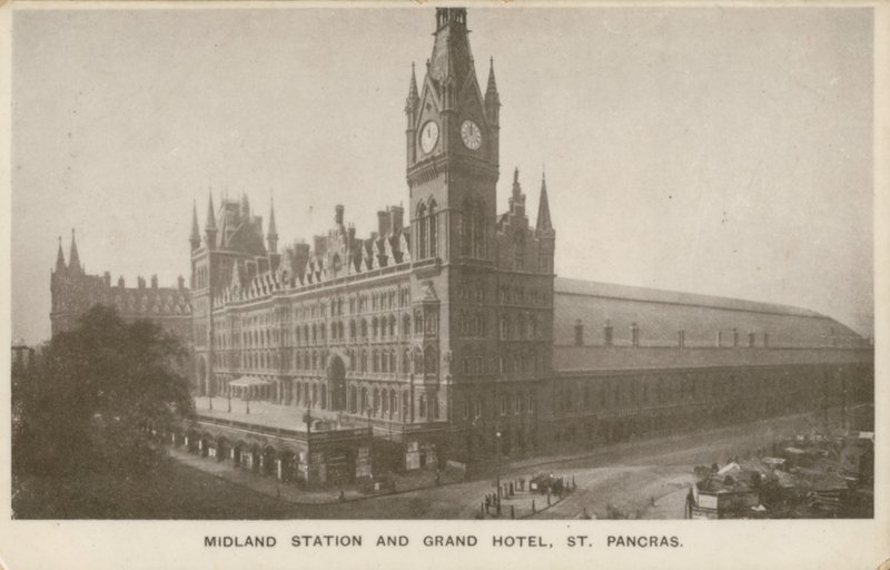 Midland Station en Grand Hotel, St Pancras, Londen door English Photographer
