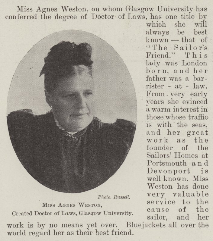 Juffrouw Agnes Weston, benoemd tot Doctor in de Rechten, Universiteit van Glasgow door English Photographer