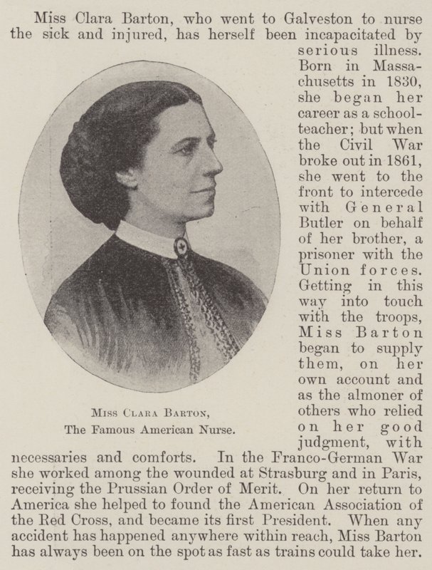 Mejuffrouw Clara Barton, de beroemde Amerikaanse verpleegster door English Photographer