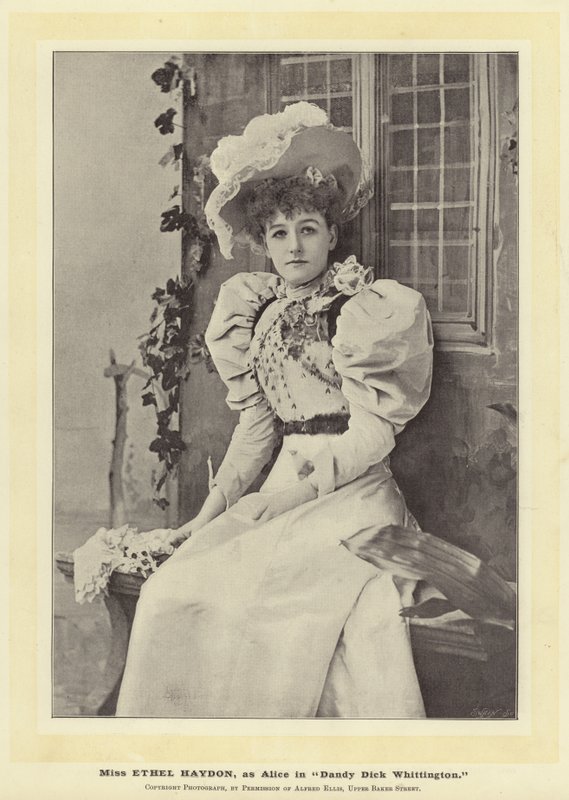 Miss Ethel Haydon, als Alice in Dandy Dick Whittington door English Photographer