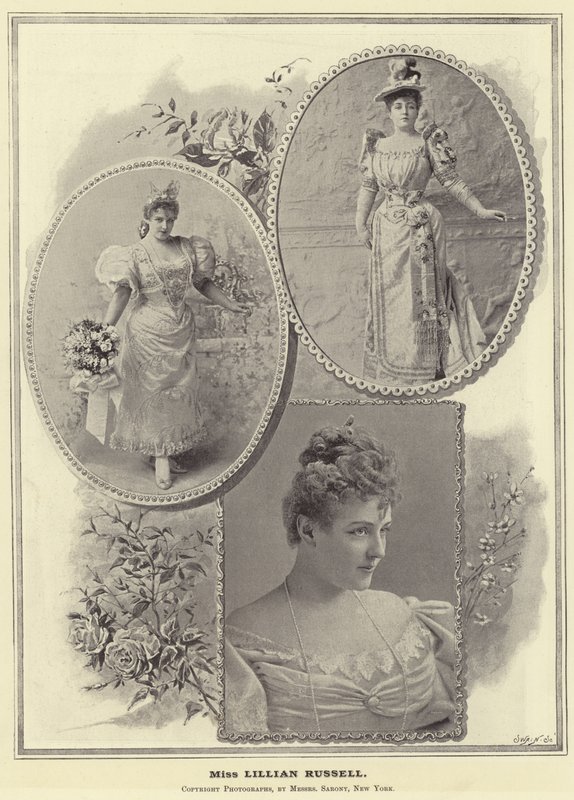 Miss Lillian Russell door English Photographer