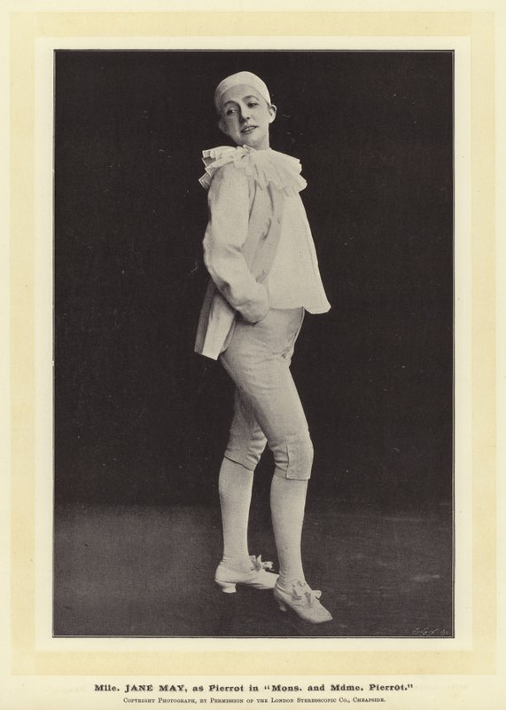 Mlle Jane May als Pierrot in Mons en Mdme Pierrot door English Photographer