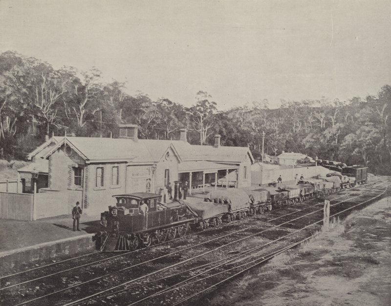 Mount Lofty treinstation, Adelaide naar Melbourne spoorweg door English Photographer