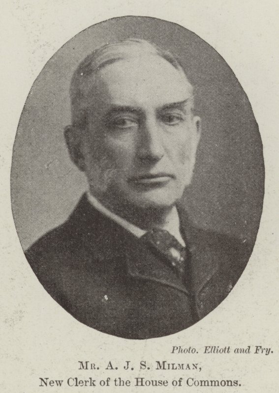 Mr A J S Milman, nieuwe griffier van het Lagerhuis door English Photographer