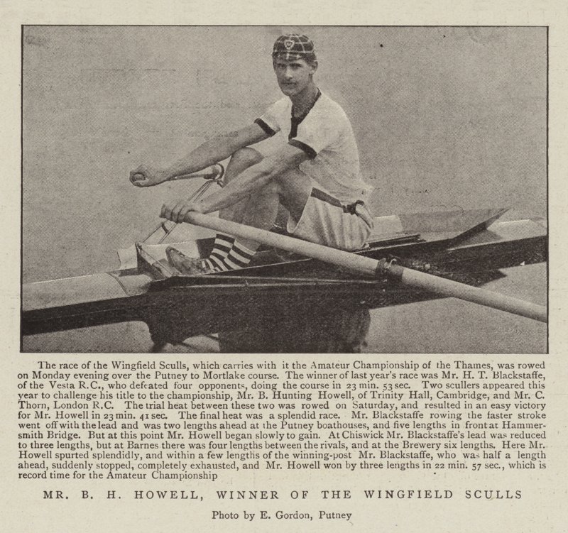 Mr B H Howell, winnaar van de Wingfield Sculls door English Photographer