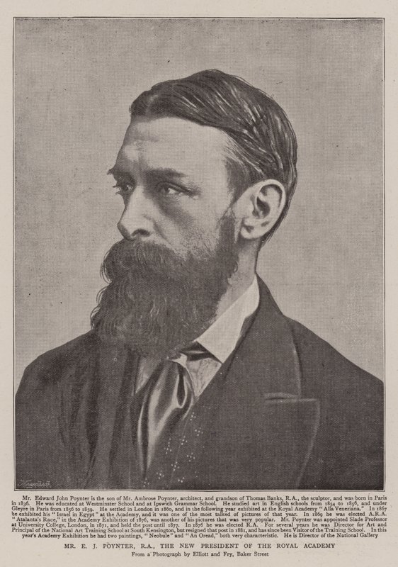 Mr E J Poynter, RA, de nieuwe president van de Royal Academy door English Photographer