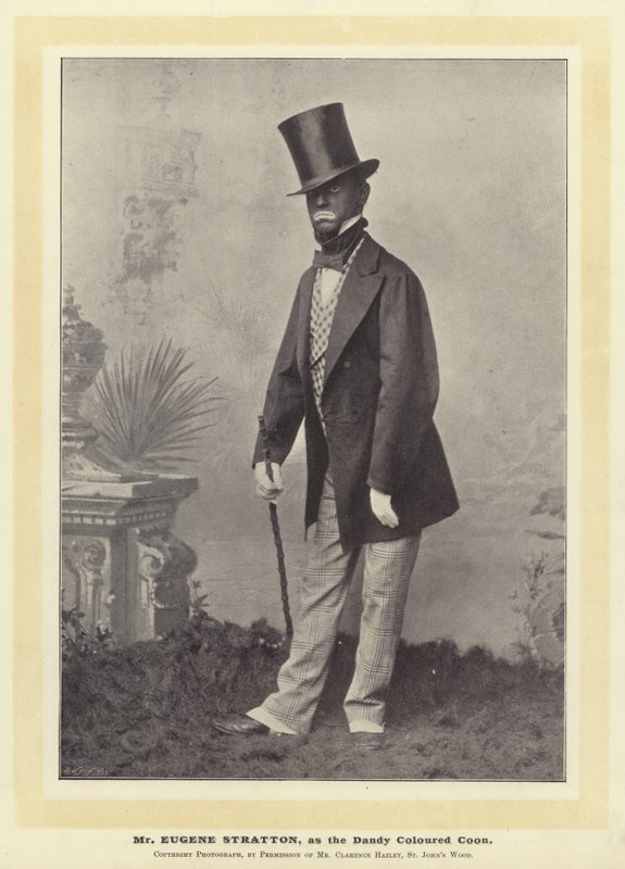 Mr Eugene Stratton als de Dandy Coloured Coon door English Photographer