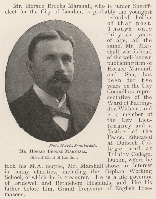 De Heer Horace Brooks Marshall, Sheriff-Elect van Londen door English Photographer