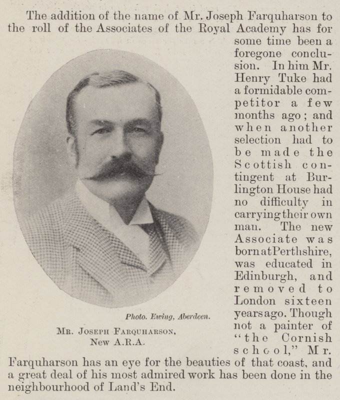 De heer Joseph Farquharson, nieuwe ARA door English Photographer