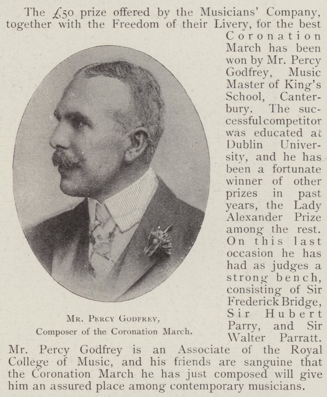 Mr Percy Godfrey, componist van de kroningsmars door English Photographer