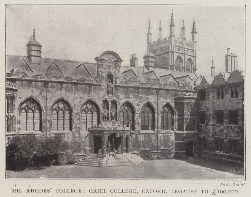 Het College van Meneer Rhodes, Oriel College, Oxford, Legataris van £100,000 door English Photographer
