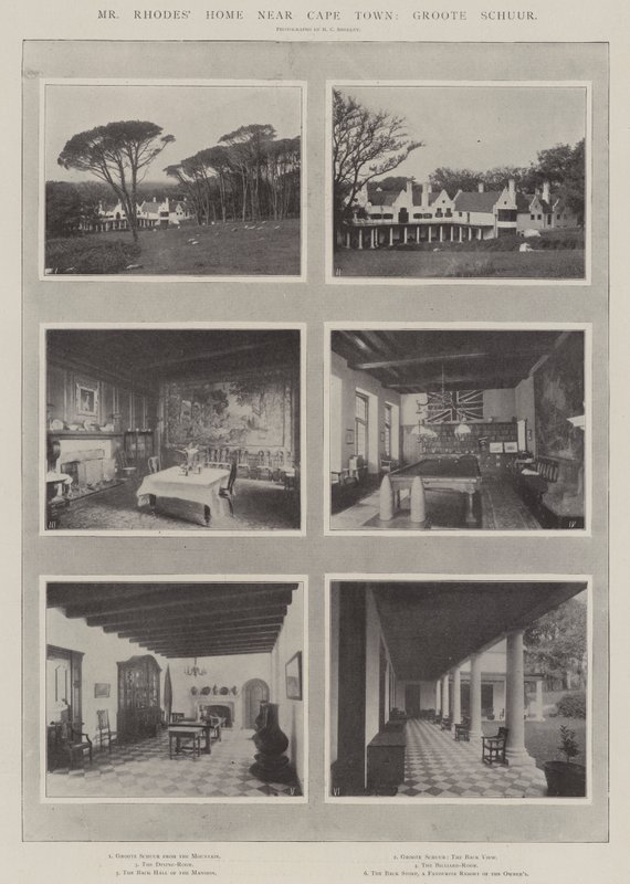 Het Huis van Meneer Rhodes nabij Kaapstad, Groote Schuur door English Photographer