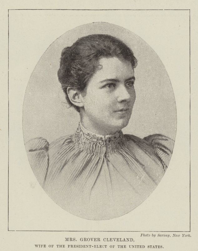 Mrs. Grover Cleveland, vrouw van de verkozen president van de Verenigde Staten door English Photographer