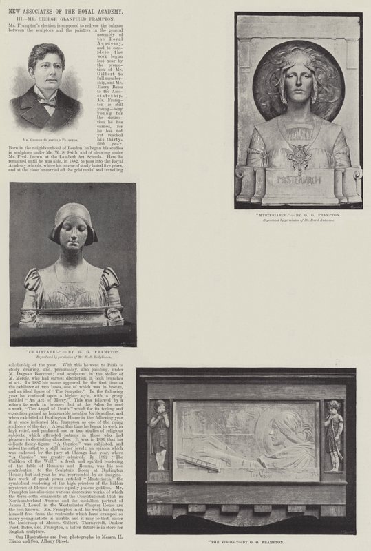Nieuwe Leden van de Koninklijke Academie, de heer George Glanfield Frampton door English Photographer