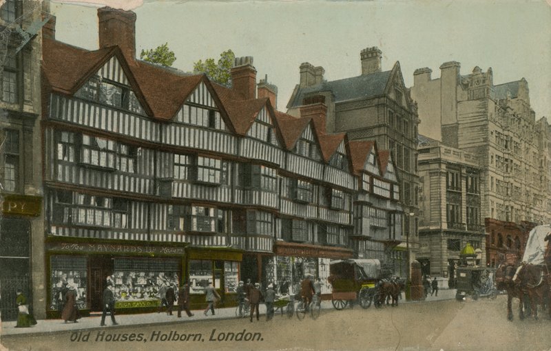 Oude huizen, Holborn, Londen door English Photographer