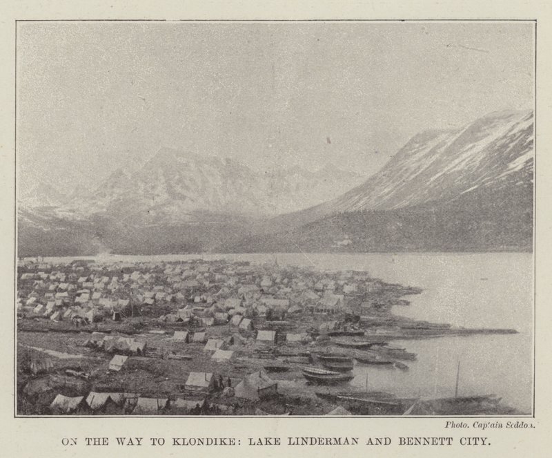Op weg naar Klondike, Lake Linderman en Bennett City door English Photographer