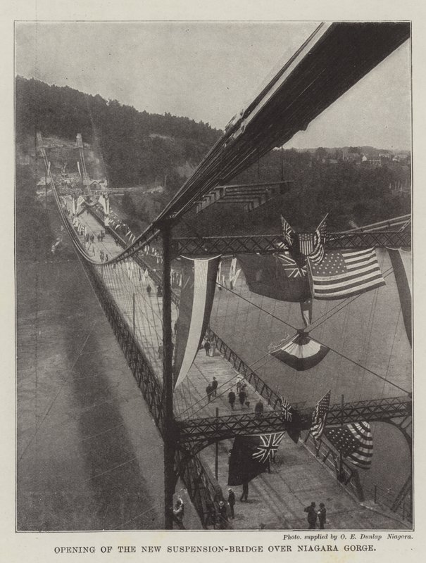 Opening van de Nieuwe Hangbrug over de Niagara Gorge door English Photographer