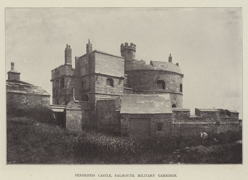 Pendennis Kasteel, Falmouth, Militaire Garnizoen door English Photographer