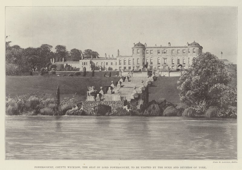 Powerscourt, County Wicklow, het landgoed van Lord Powerscourt, te bezoeken door de hertog en hertogin van York door English Photographer