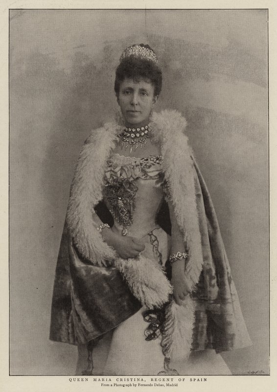 Koningin Maria Cristina, regentes van Spanje door English Photographer