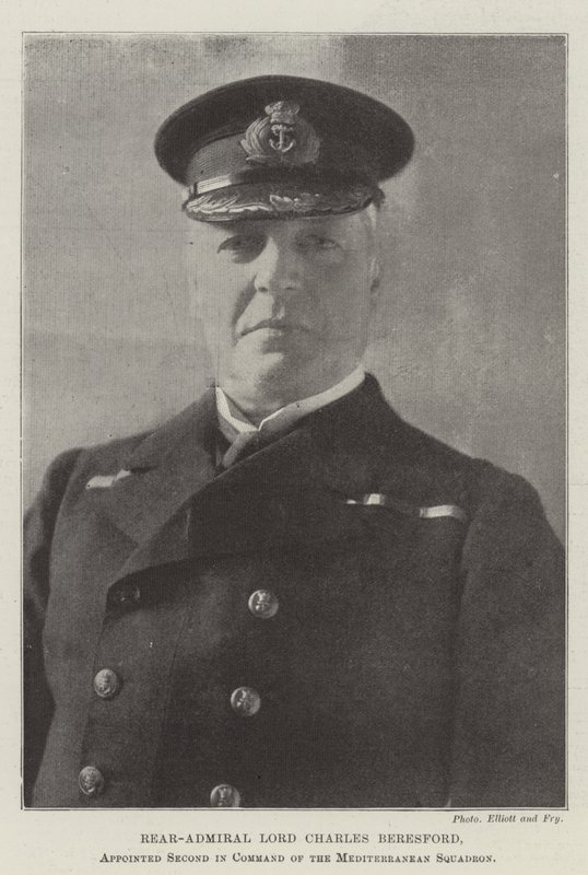 Vice-Admiraal Lord Charles Beresford, benoemd tot Tweede in Bevel van het Middellandse Zee Eskader door English Photographer