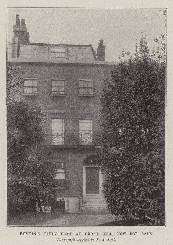 Ruskins vroegere huis in Herne Hill, nu te koop door English Photographer