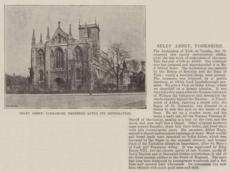 Selby Abbey, Yorkshire, heropend na de restauratie door English Photographer