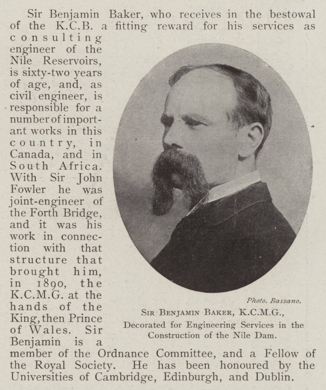 Sir Benjamin Baker, KCMG, onderscheiden voor ingenieursdiensten bij de bouw van de Nijl-dam door English Photographer