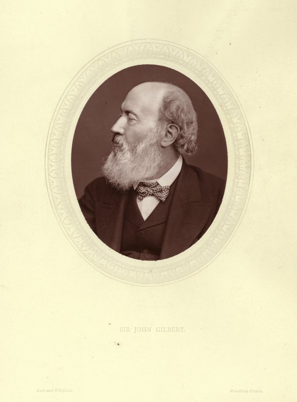 Sir John Gilbert, Engelse kunstenaar, illustrator en graveur door English Photographer
